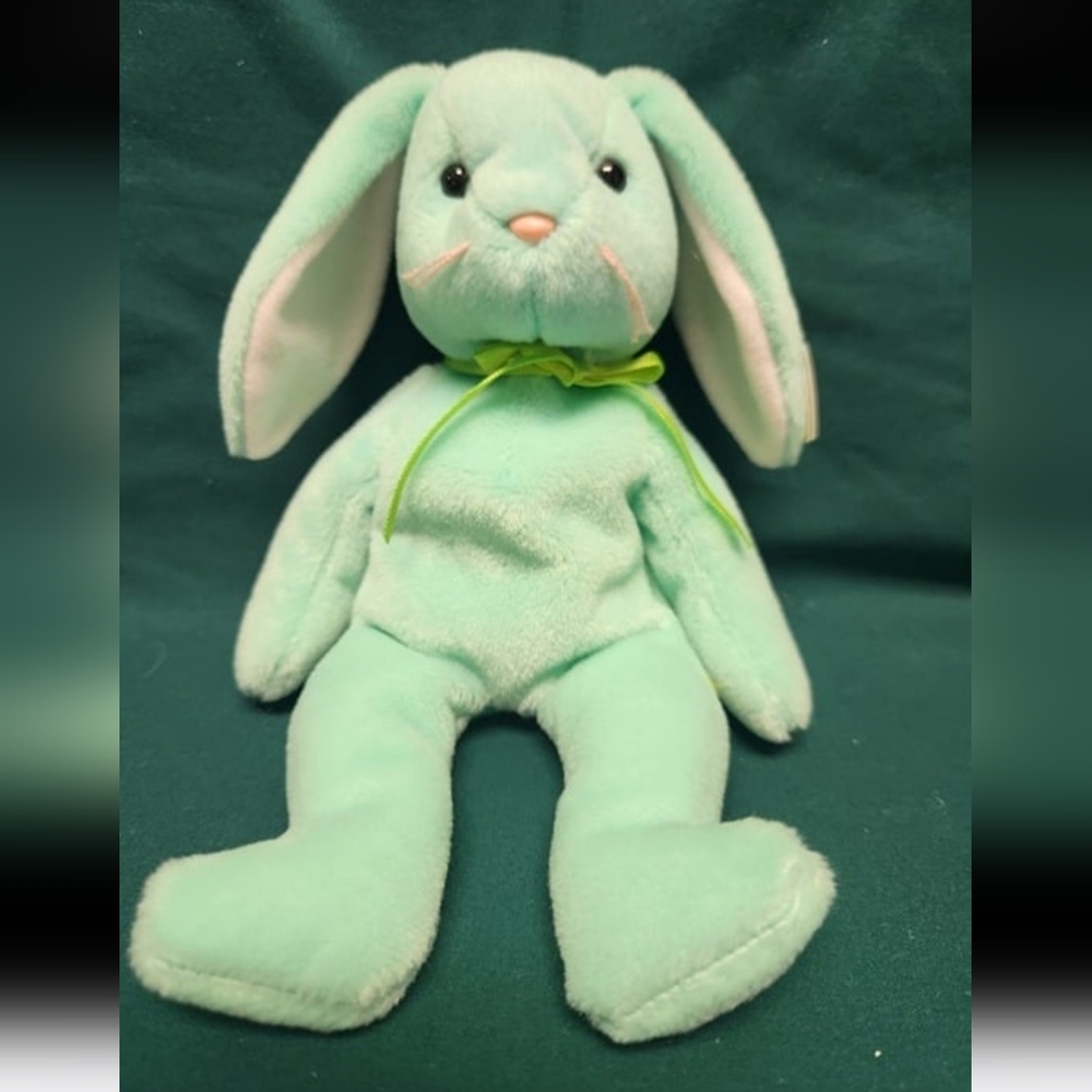 Ty Beanie Babies 1996 Hippity Green Bunny